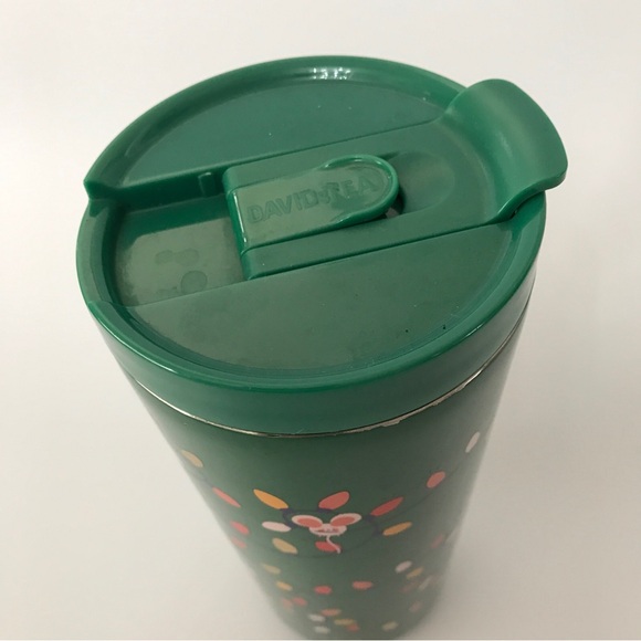 David’s Tea tumbler Travel Mug green Christmas light & Mouse. New . No box. - Picture 2 of 6